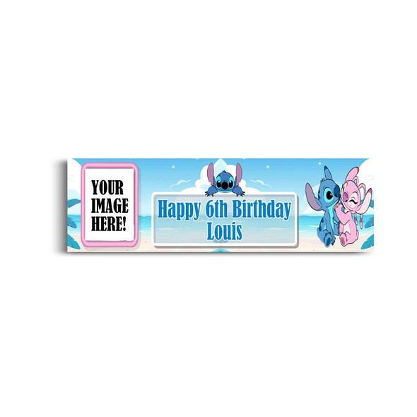 Personalised Blue Monster Banner with Photo