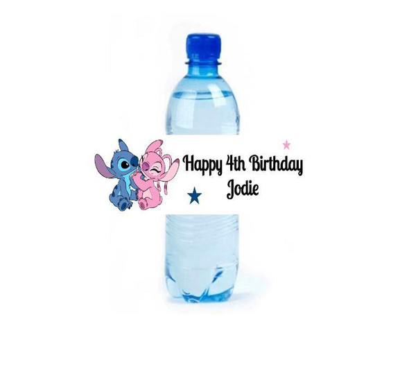 Personalised Blue Monster Water Bottle Labels (4 Pack)