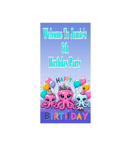 Personalised Octopus Door Banner