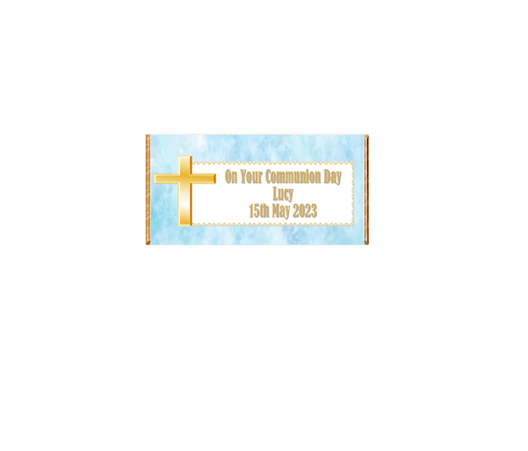 Communion Blue Cross Chocolate Bar