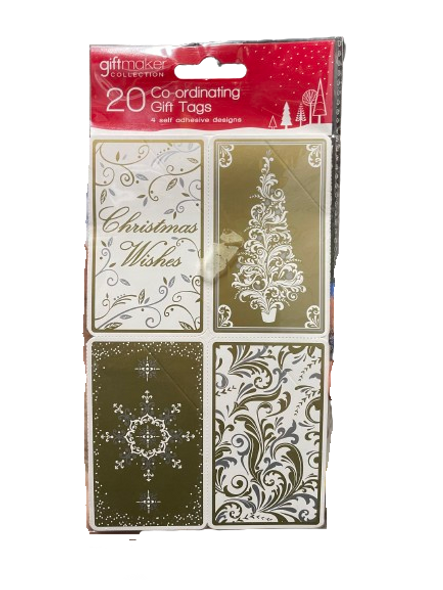 Golden Christmas Gift Tags