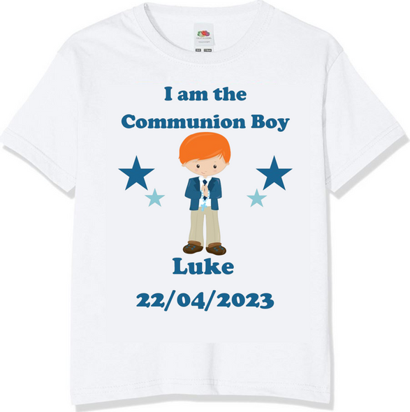 Red Haired Boy Communion T-Shirt