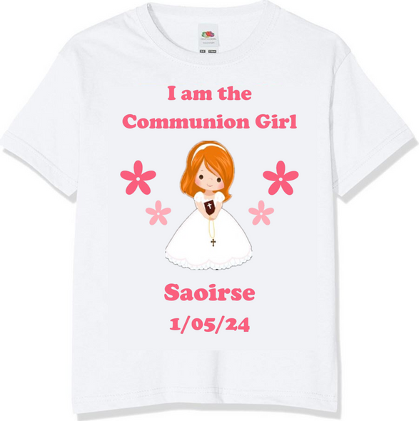 Red Haired Girl Communion T-Shirt
