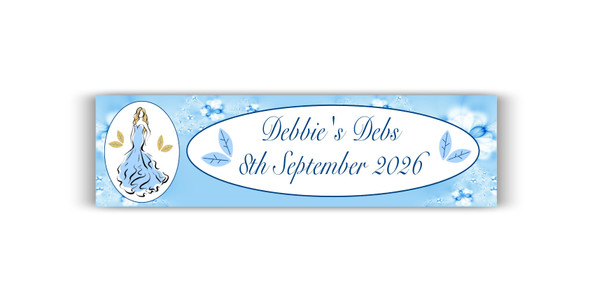 Personalised Baby Blue Debs Dress Banner
