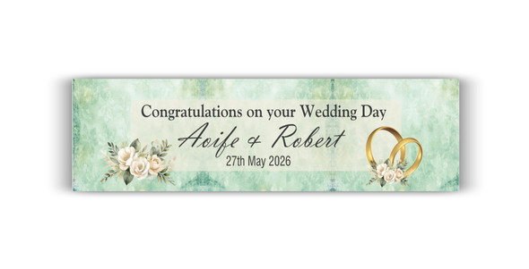 Personalised Mint Green Wedding Banner