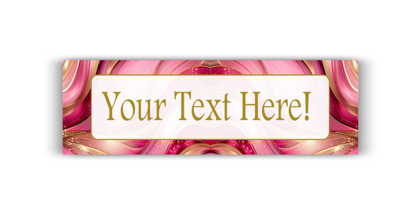 Personalised Pink and Gold Banner