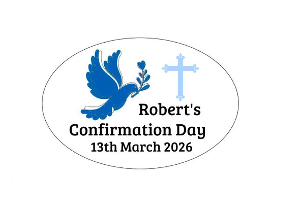 Personalised Blue Dove Oval Labels