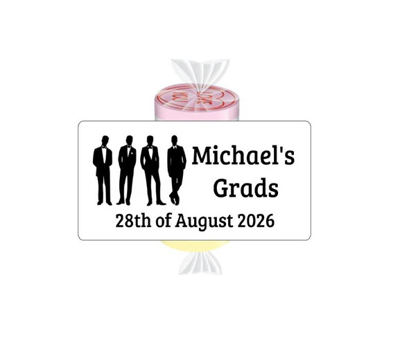 Personalised Boys Grads Loveheart Sweets