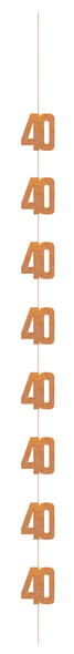 Rose Gold 40th Hanging String Decorations