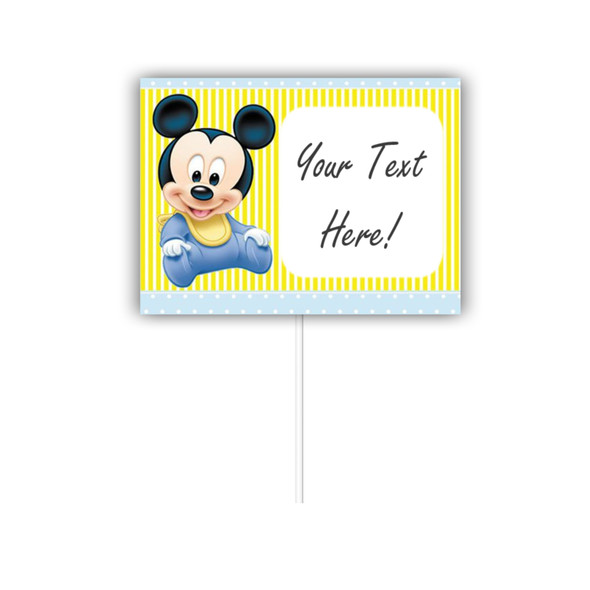 Personalised Baby Mickey Mouse Cake Topper
