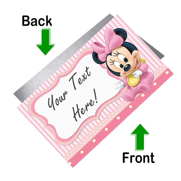 Personalised Baby Minnie Mouse Cake Topper Front