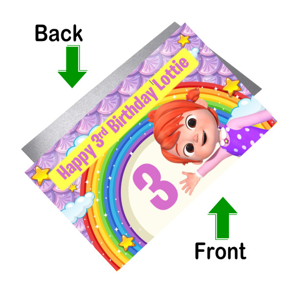 Personalised Cocomelon Yo Yo Cake Topper Front