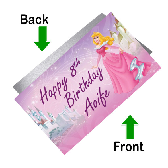 Personalised Disney Princess Aurora Cake Topper Front