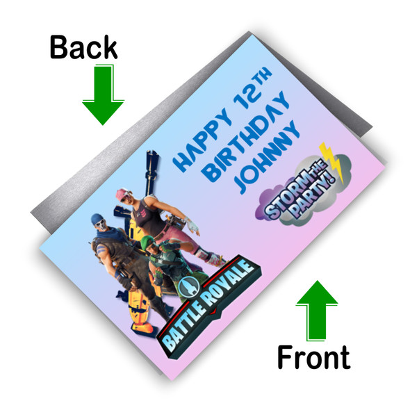 Personalised Battle Royal Cake Topper Front