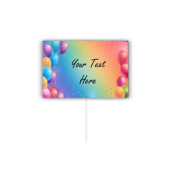 Personalised Rainbow Cake Topper