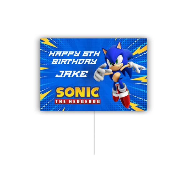 Personalised Sonic Cake Topper