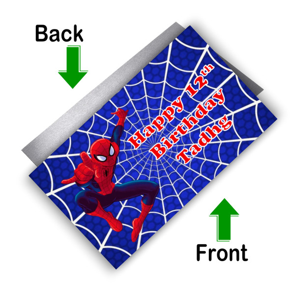 Personalised Spider-Man Cake Topper Front