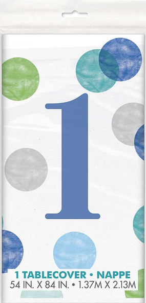 Blue 1st Dots Tablecover