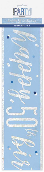 Blue Dots Glitz 50th Banner