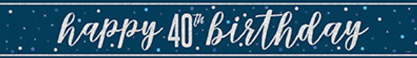 Blue Dots Glitz 40th Banner