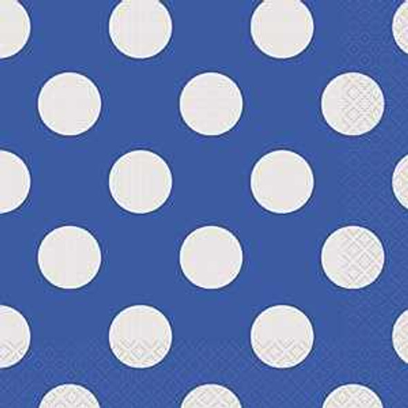 Blue Dots Paper Napkins