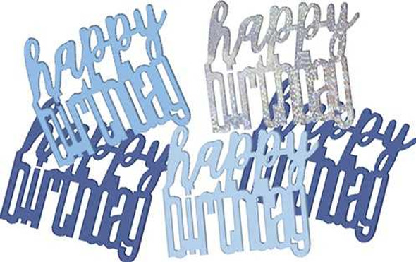 Blue Glitz Birthday Confetti