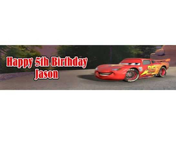 Personalised Cars Birthday Banner