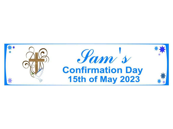 Personalised Confirmation Boy Banner