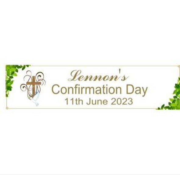 Personalised Confirmation Leaf Banner