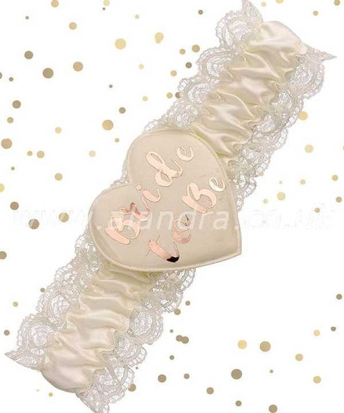 Cream Bride To Be Garter