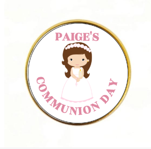 Girls Personalised Communion Chocolate Coins (15 Pack)