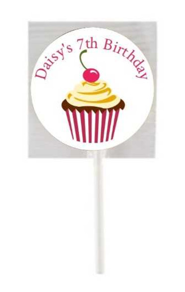 Personalised Cupcake Lollipops (15 Pack)