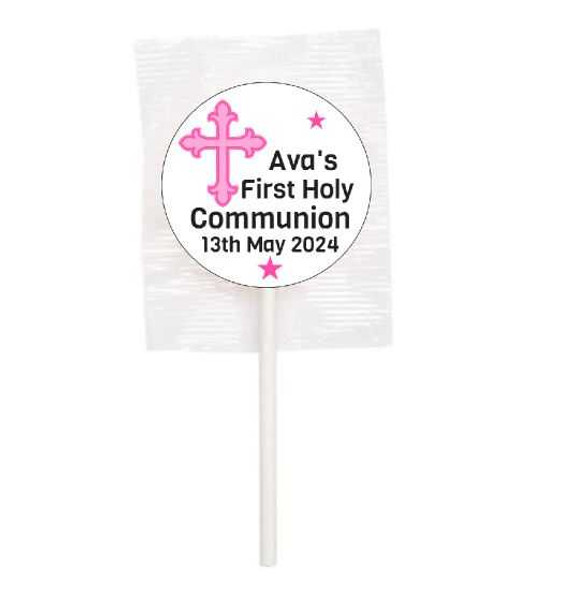 Personalised Girl Communion Lollipops (15 Pack)
