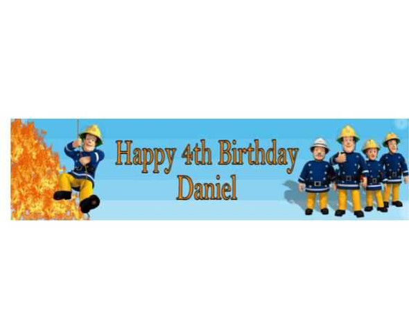 Personalised Fireman Banner