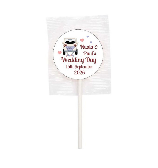Personalised Wedding Lollipops (15 Pack)
