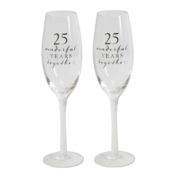 25th Flute Glasses