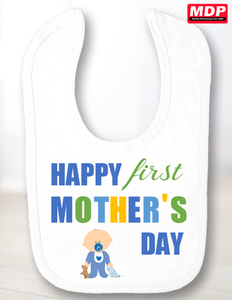 Mother's Day Boy 1st Bib