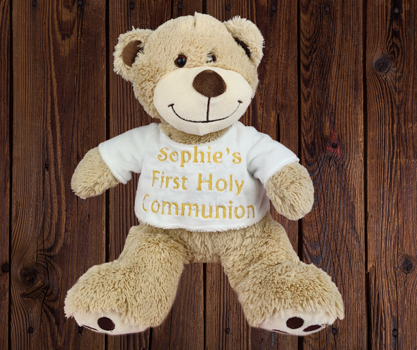Personalised Embroidery Small Communion Teddy