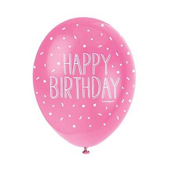 Pink Birthday Balloons