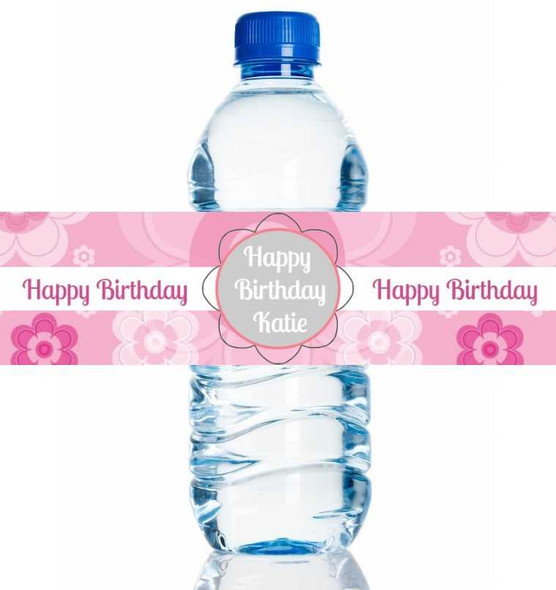 Personalised Birthday Girl Bottle Label (4 Pack)