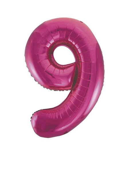 Pink Number 9 Balloon