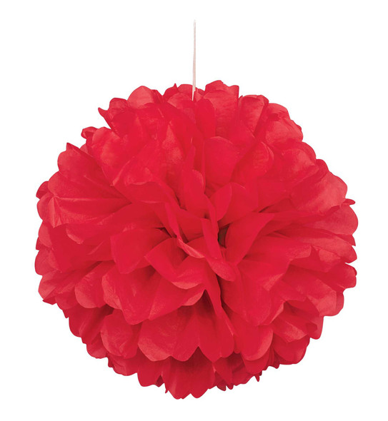 Red Puff Ball Decoration