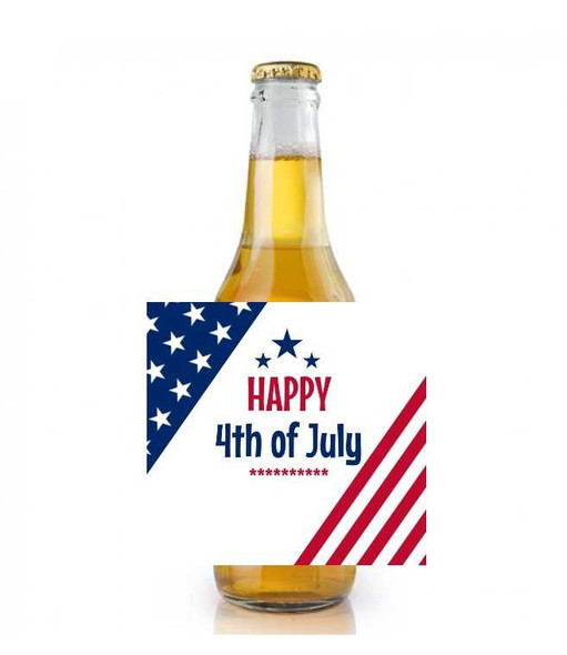 Personalised 4th of July Bottle Labels (6 Pack)