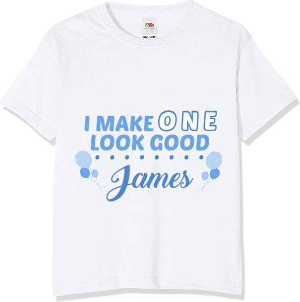 Personalised One Good Look Boy T-Shirt