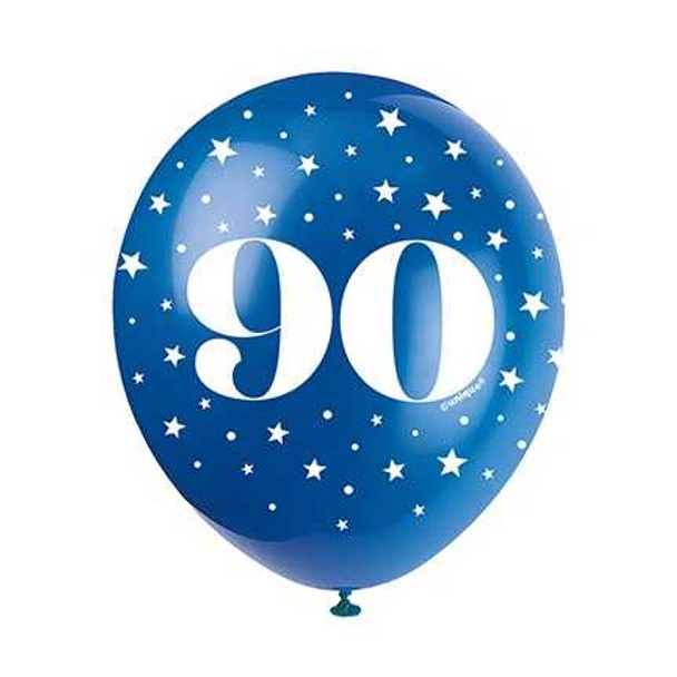 90th Birthday Helium Balloons