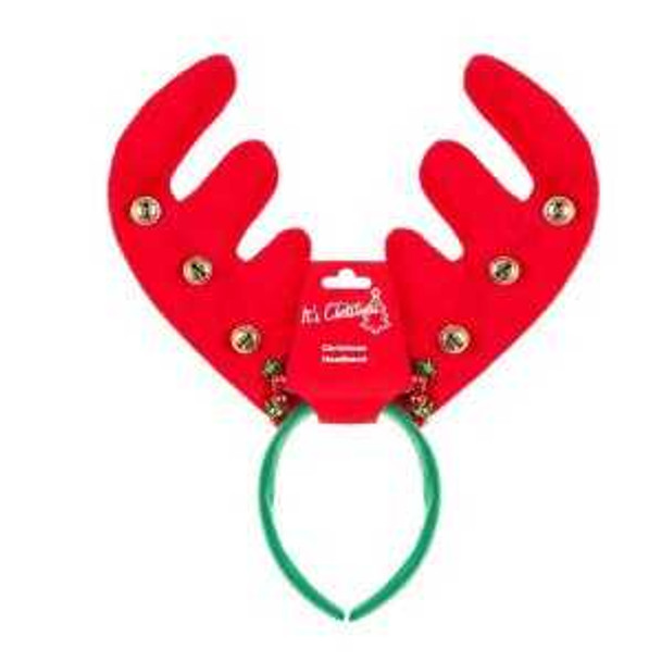 Holly Reindeer Antlers Headband