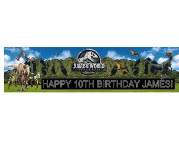 Personalised Jurassic Park Banner