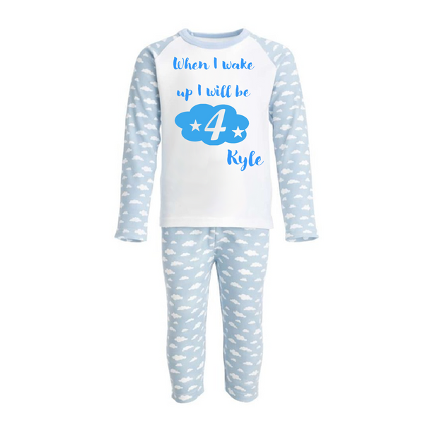 Personalised Blue Birthday PJs