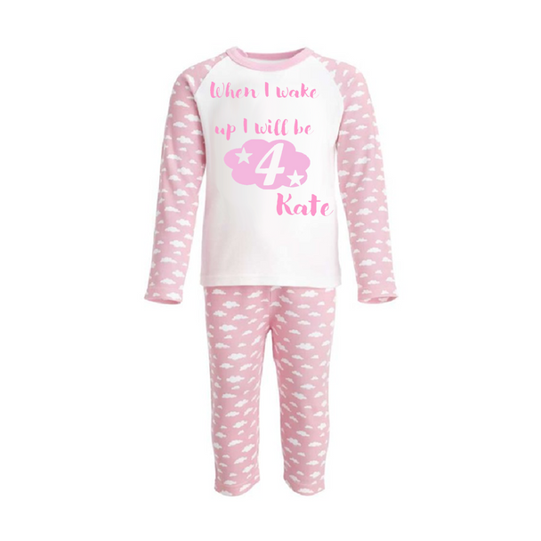 Personalised Pink Birthday PJs