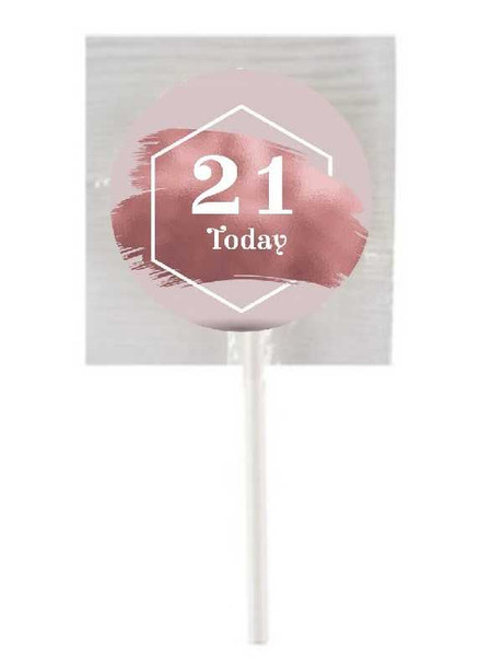 Personalised Rose Gold Age Lollipops (15 Pack)